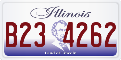 IL license plate B234262