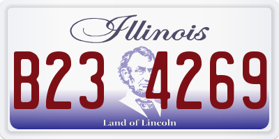 IL license plate B234269