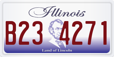 IL license plate B234271
