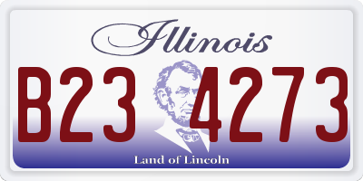IL license plate B234273