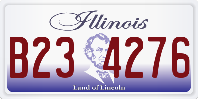 IL license plate B234276