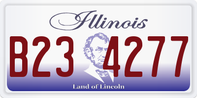 IL license plate B234277