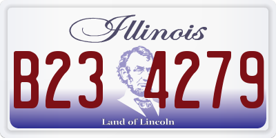 IL license plate B234279