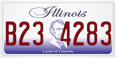 IL license plate B234283