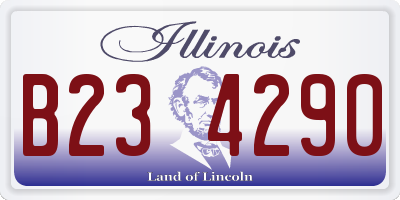 IL license plate B234290