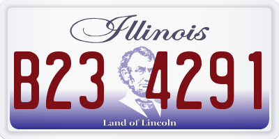 IL license plate B234291