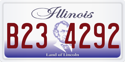 IL license plate B234292