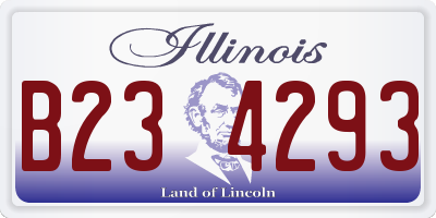 IL license plate B234293