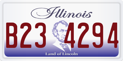 IL license plate B234294