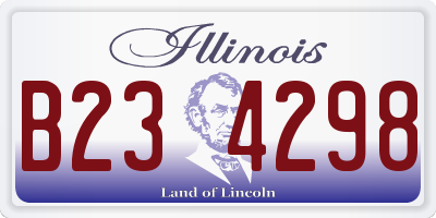 IL license plate B234298