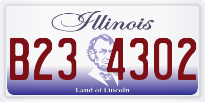 IL license plate B234302