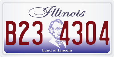 IL license plate B234304