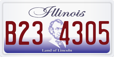 IL license plate B234305