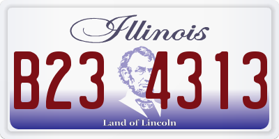 IL license plate B234313