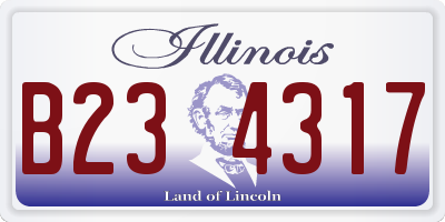 IL license plate B234317