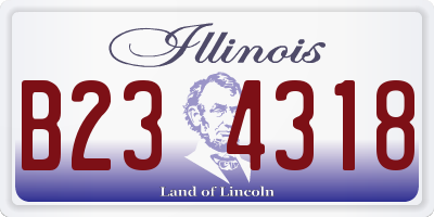 IL license plate B234318