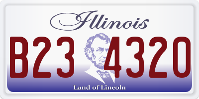 IL license plate B234320