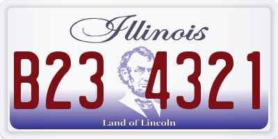 IL license plate B234321