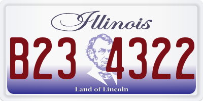 IL license plate B234322