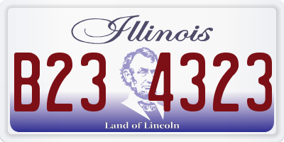 IL license plate B234323