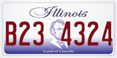 IL license plate B234324