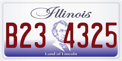 IL license plate B234325