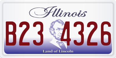 IL license plate B234326