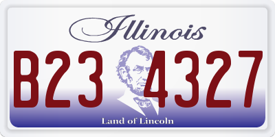 IL license plate B234327