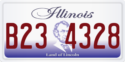 IL license plate B234328