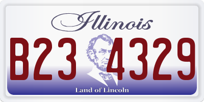 IL license plate B234329