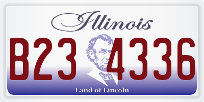 IL license plate B234336