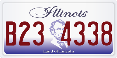 IL license plate B234338