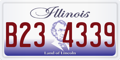 IL license plate B234339