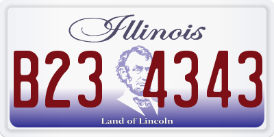 IL license plate B234343
