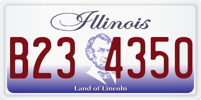 IL license plate B234350