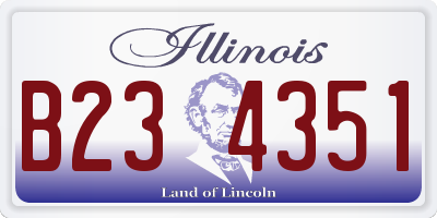 IL license plate B234351