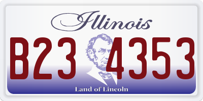 IL license plate B234353
