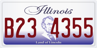 IL license plate B234355
