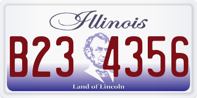 IL license plate B234356