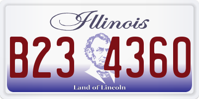 IL license plate B234360