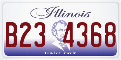 IL license plate B234368