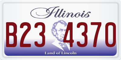 IL license plate B234370