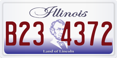 IL license plate B234372
