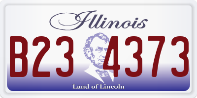 IL license plate B234373