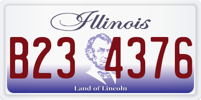 IL license plate B234376