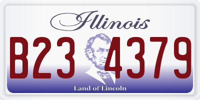 IL license plate B234379