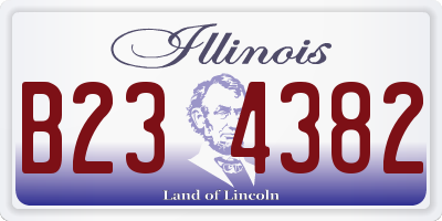 IL license plate B234382