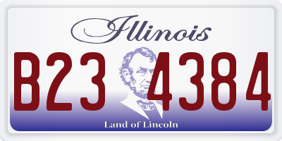 IL license plate B234384
