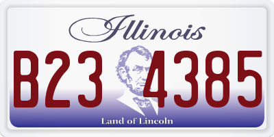 IL license plate B234385