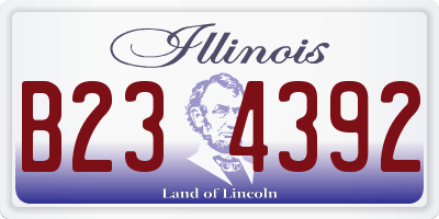 IL license plate B234392